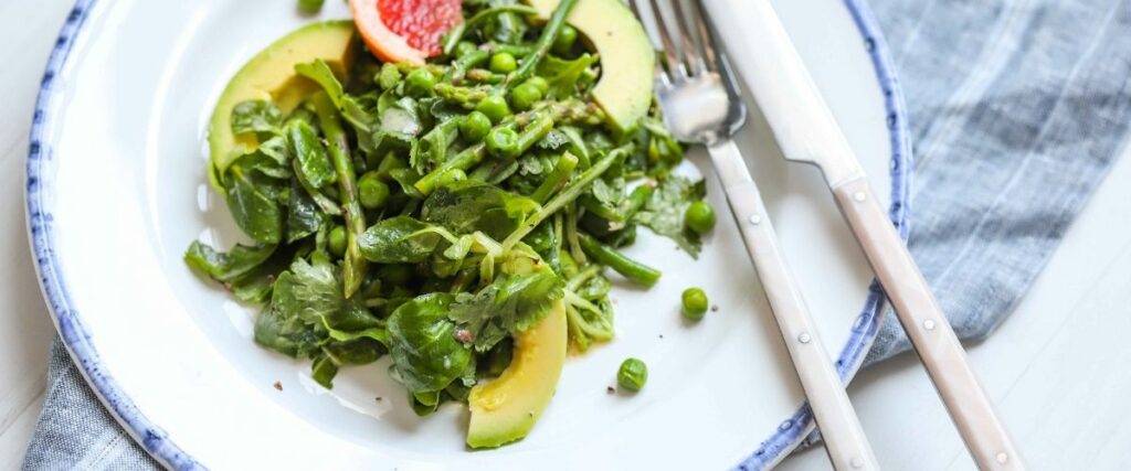 Asparagus Avocado Green Pea Salad