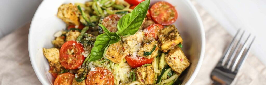 Keto Pesto Zoodles Recipe with Chicken